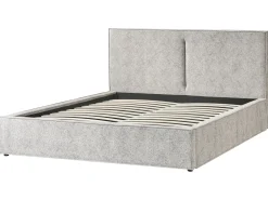 Letto contenitore Velluto elasticizzato MOISSAC 180 x 200 cm Nero/Bianco