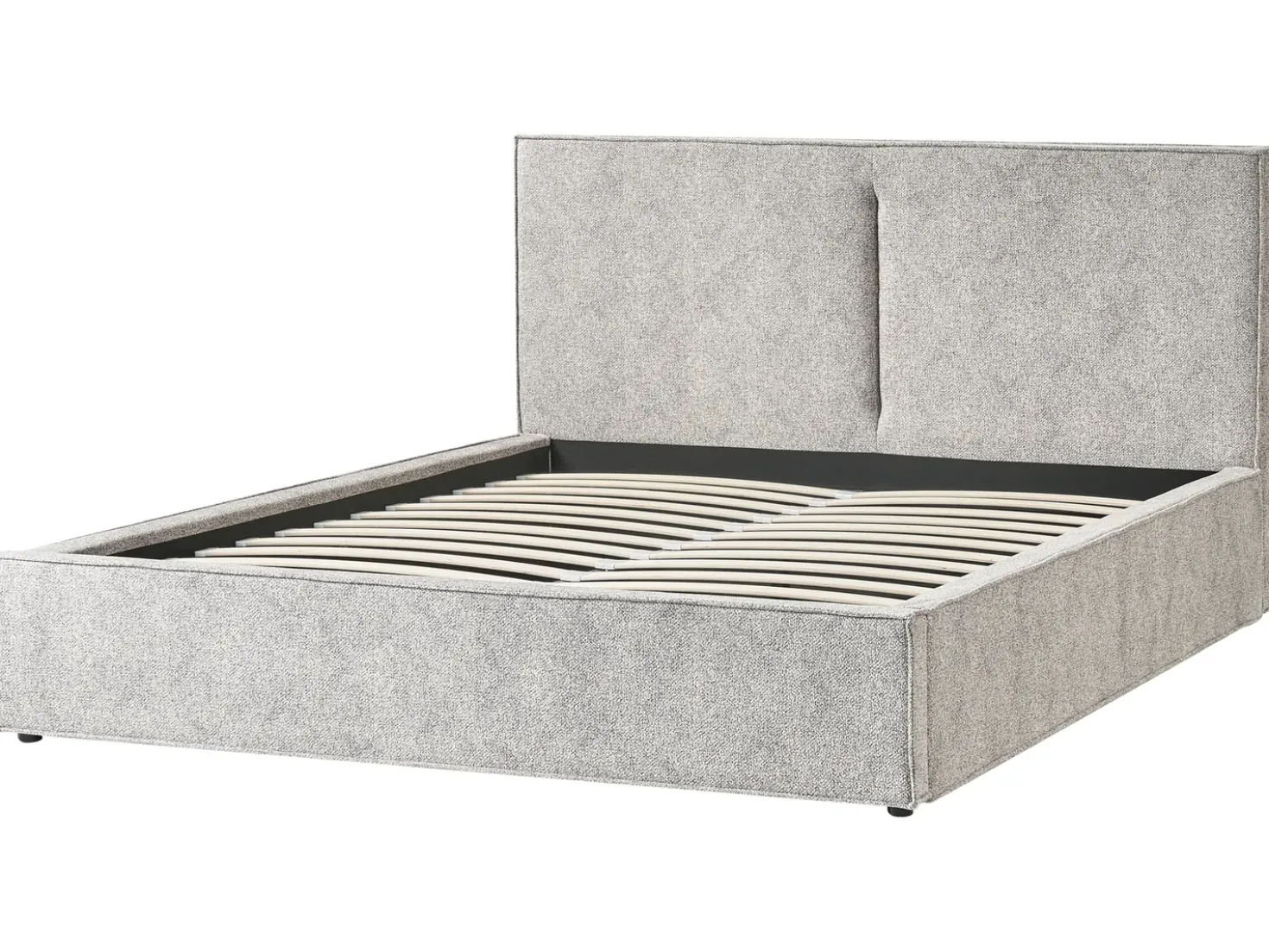 Letto contenitore Velluto elasticizzato MOISSAC 180 x 200 cm Nero/Bianco