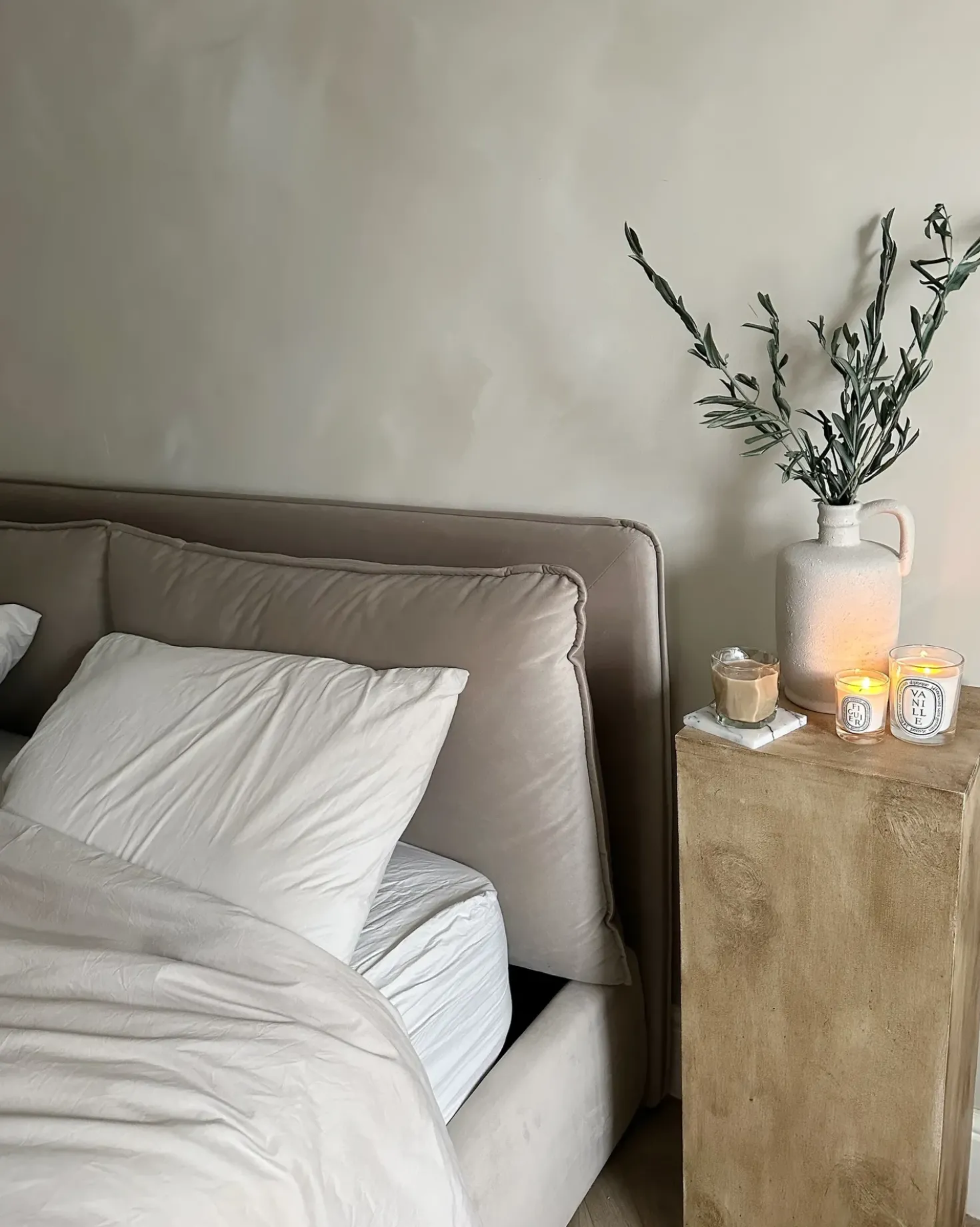 Letto contenitore Velluto BAJONNA 180 x 200 cm Beige