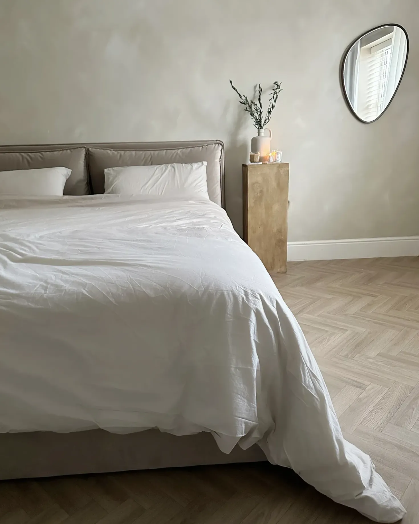 Letto contenitore Velluto BAJONNA 180 x 200 cm Beige