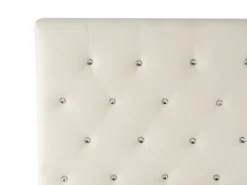 Letto contenitore Velluto AMIENS 180 x 200 cm Beige chiaro