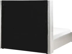 Letto contenitore Velluto LUBBON 140 x 200 cm Grigio chiaro