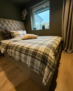 Letto contenitore Velluto LUBBON 140 x 200 cm Grigio chiaro