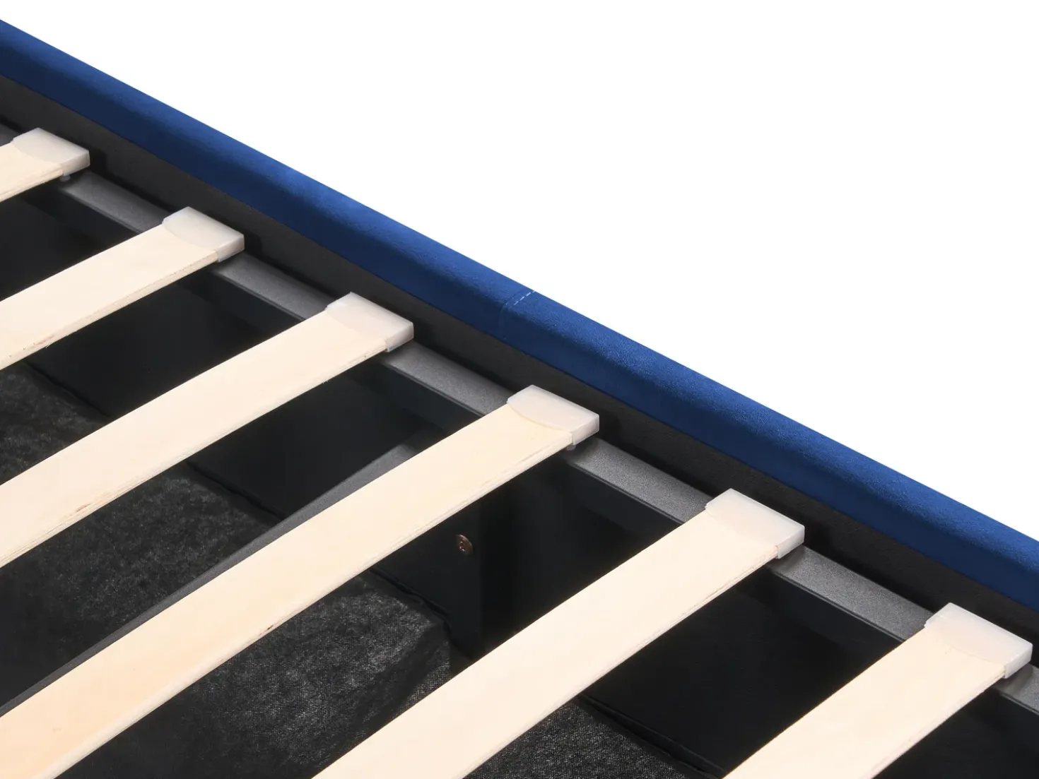 Letto contenitore Velluto ROCHEFORT 180 x 200 cm Blu marino