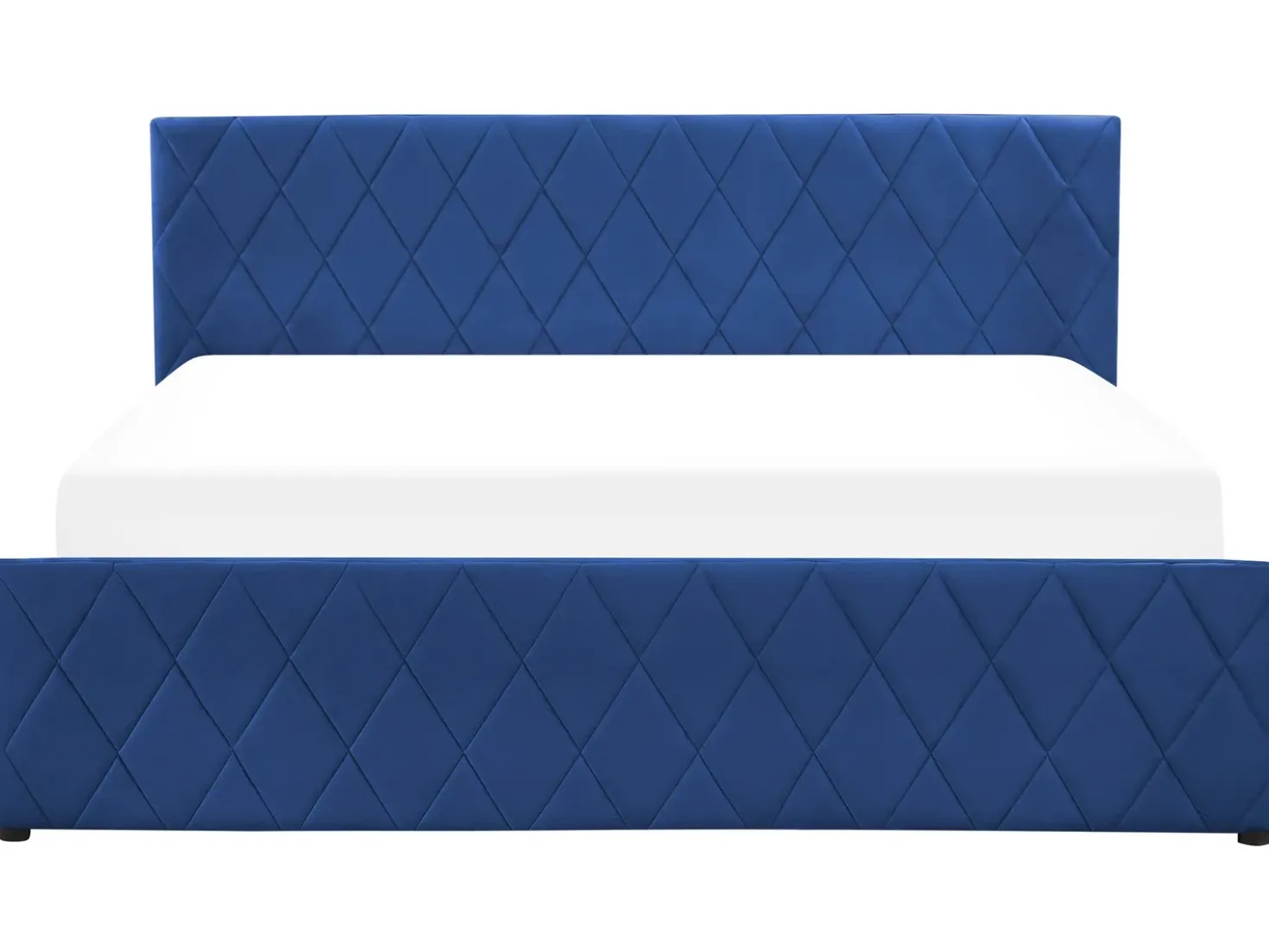 Letto contenitore Velluto ROCHEFORT 180 x 200 cm Blu marino