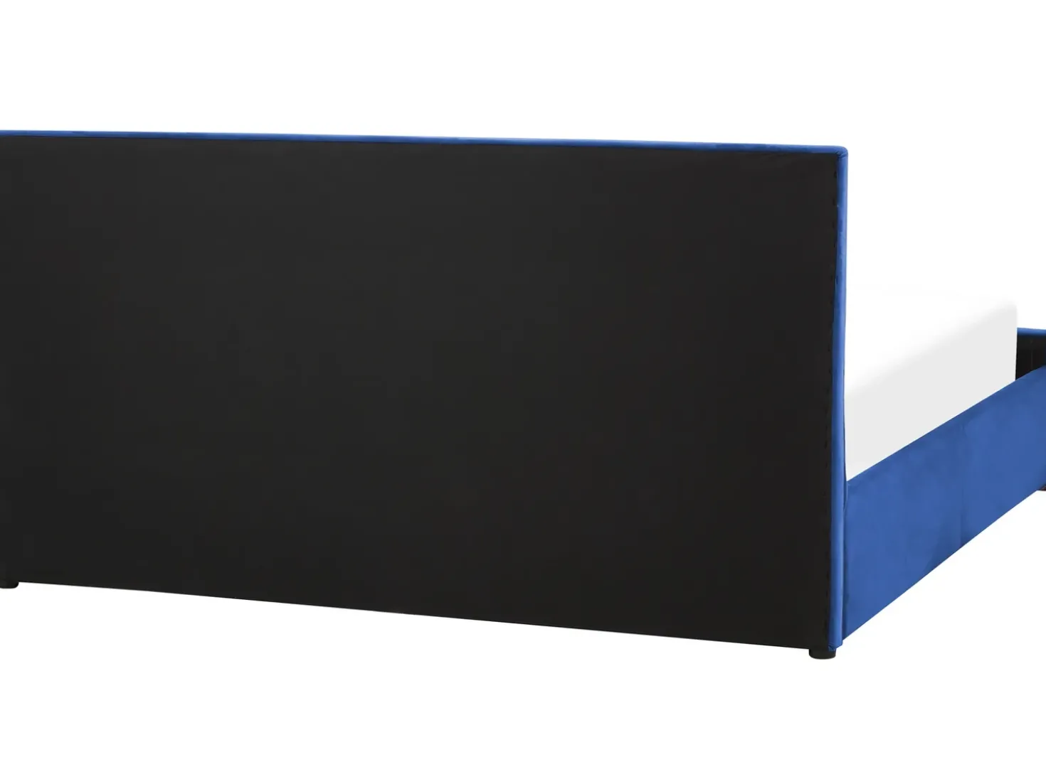 Letto contenitore Velluto ROCHEFORT 180 x 200 cm Blu marino