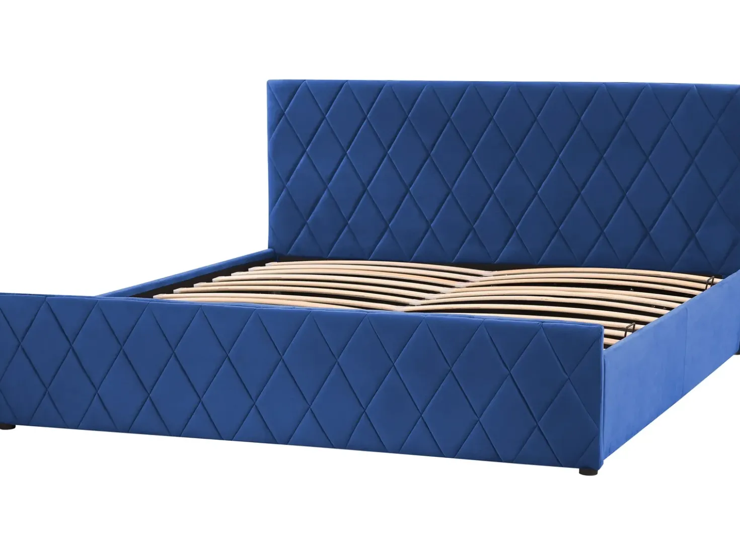 Letto contenitore Velluto ROCHEFORT 180 x 200 cm Blu marino