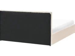 Letto contenitore Velluto DREUX 180 x 200 cm Beige chiaro