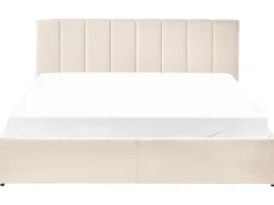 Letto contenitore Velluto DREUX 180 x 200 cm Beige chiaro