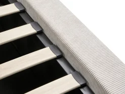 Letto contenitore Velluto a coste LILLEBONNE 160 x 200 cm Beige chiaro