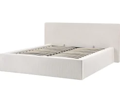 Letto contenitore Velluto a coste LILLEBONNE 160 x 200 cm Beige chiaro
