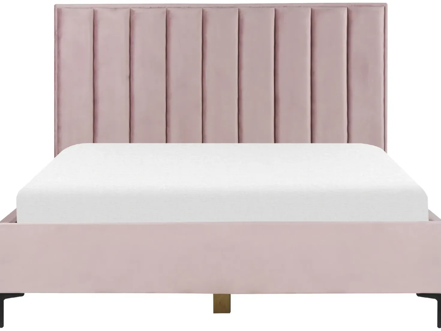 Letto contenitore Velluto SEZANNE 180 x 200 cm Rosa