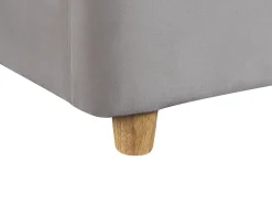 Letto contenitore Velluto BATILLY 180 x 200 cm Grigio chiaro