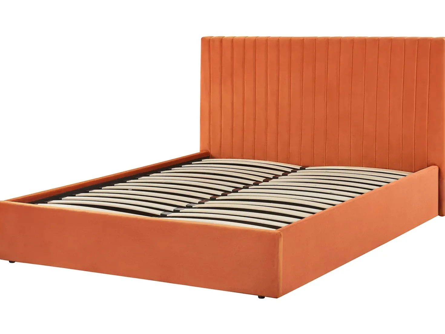 Letto contenitore Velluto VION 160 x 200 cm Arancione