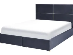 Letto contenitore Velluto VERNOYES 180 x 200 cm Nero