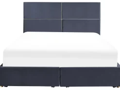 Letto contenitore Velluto VERNOYES 180 x 200 cm Nero