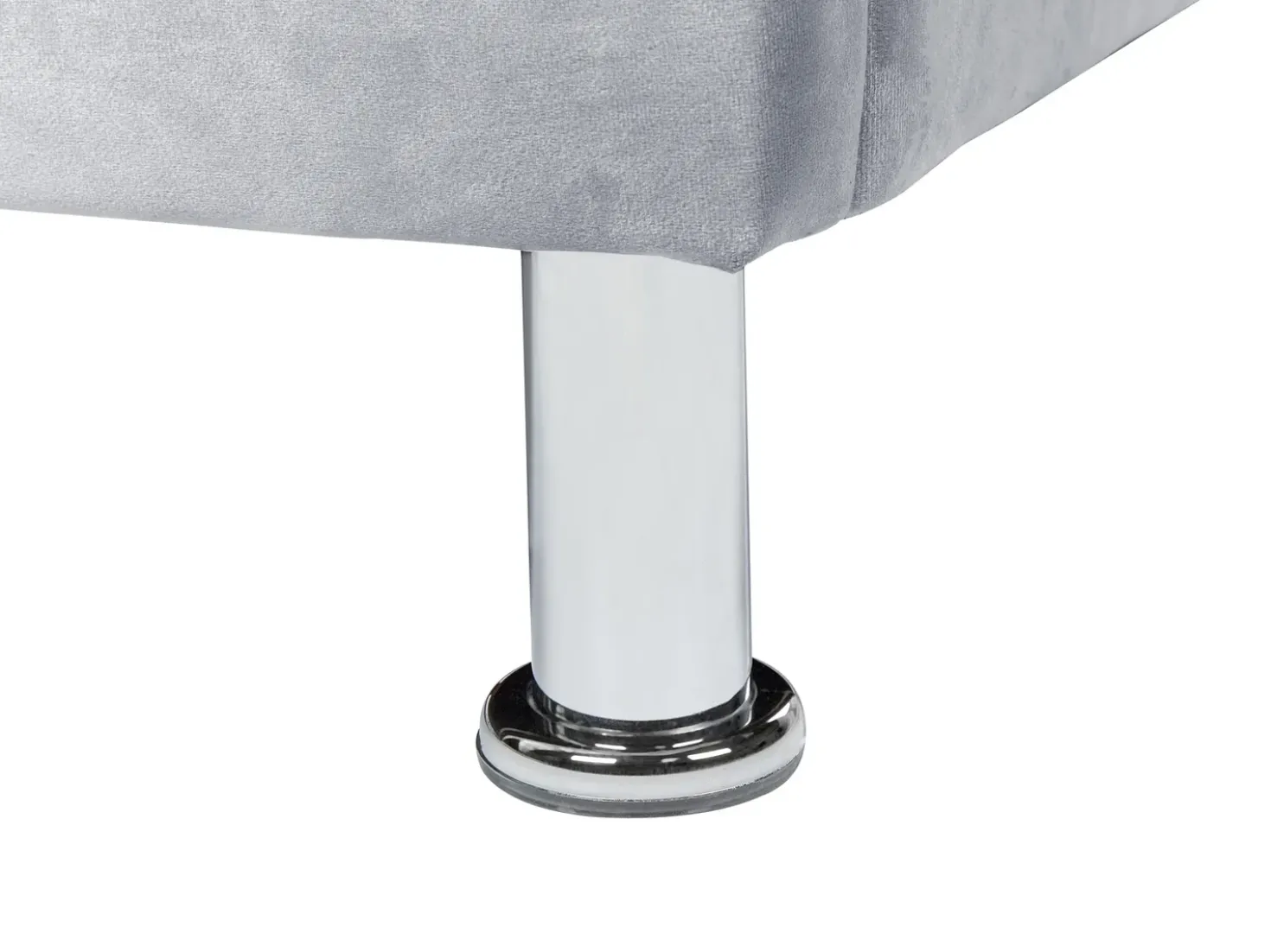 Letto contenitore Velluto METZ 90 x 200 cm Grigio