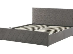 Letto contenitore Velluto ROCHEFORT 180 x 200 cm Grigio