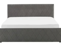 Letto contenitore Velluto ROCHEFORT 180 x 200 cm Grigio