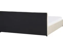 Letto contenitore Velluto BOUSSE 180 x 200 cm Beige chiaro
