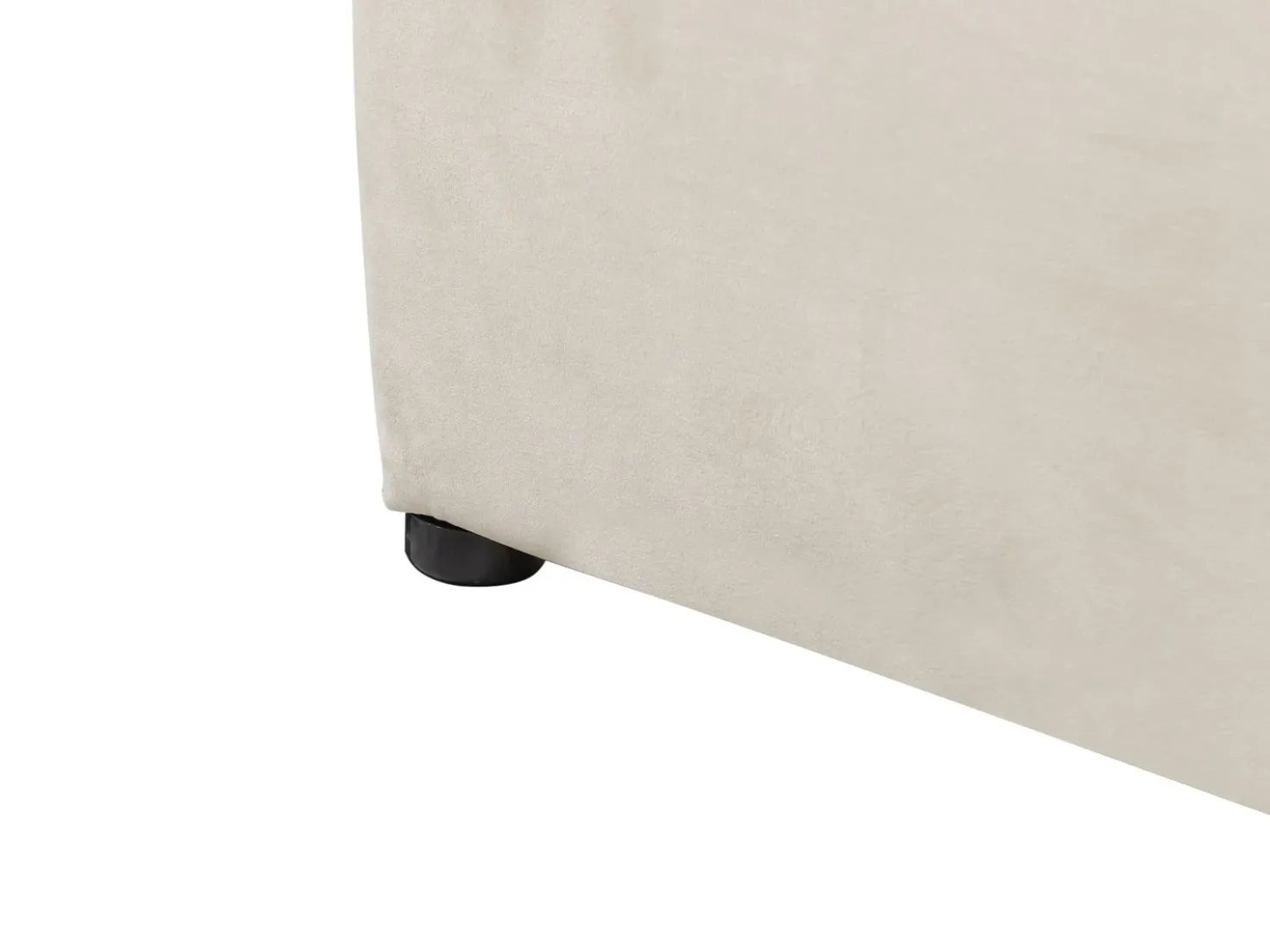 Letto contenitore Velluto BOUSSE 180 x 200 cm Beige chiaro