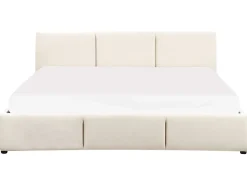 Letto contenitore Velluto BOUSSE 180 x 200 cm Beige chiaro