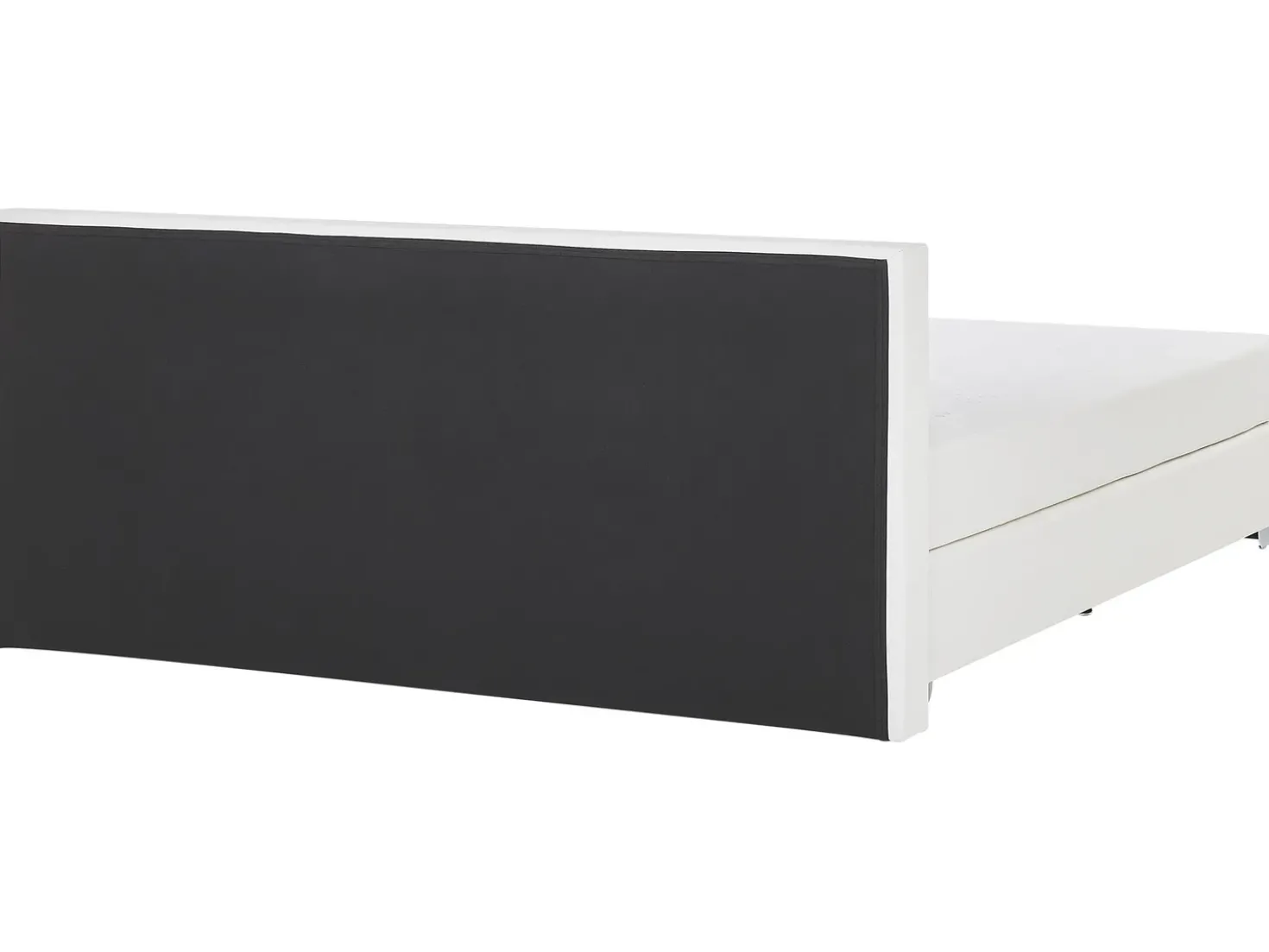 Letto Continentale Pelle sintetica PRESIDENT 180 x 200 cm Bianco