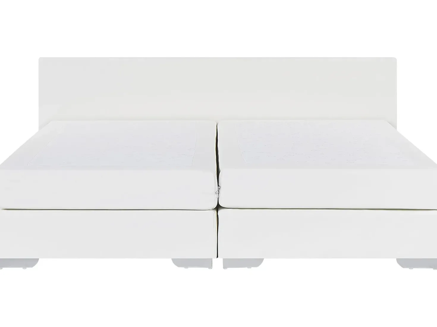 Letto Continentale Pelle sintetica PRESIDENT 180 x 200 cm Bianco