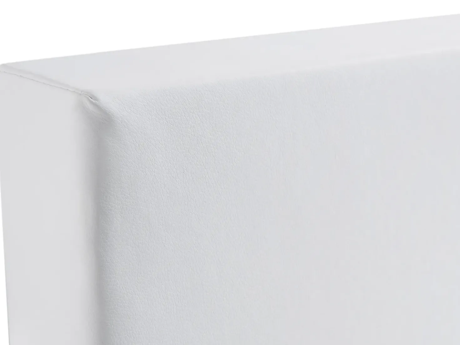 Letto Continentale Pelle sintetica PRESIDENT 180 x 200 cm Bianco