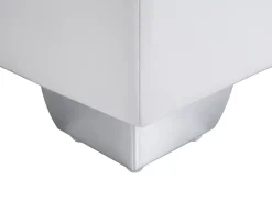 Letto Continentale Pelle sintetica PRESIDENT 180 x 200 cm Bianco