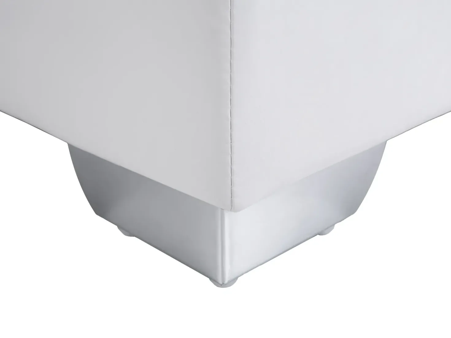 Letto Continentale Pelle sintetica PRESIDENT 180 x 200 cm Bianco