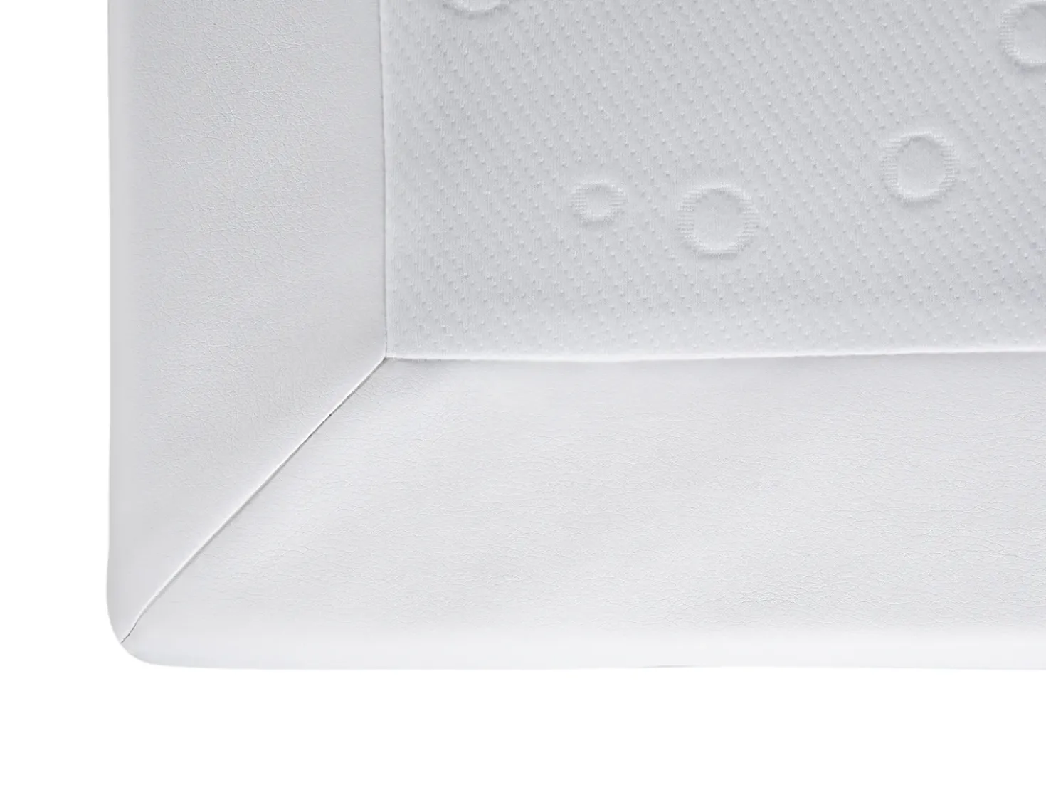 Letto Continentale Pelle sintetica PRESIDENT 160 x 200 cm Nero/Bianco
