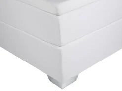 Letto Continentale Pelle sintetica PRESIDENT 160 x 200 cm Nero/Bianco