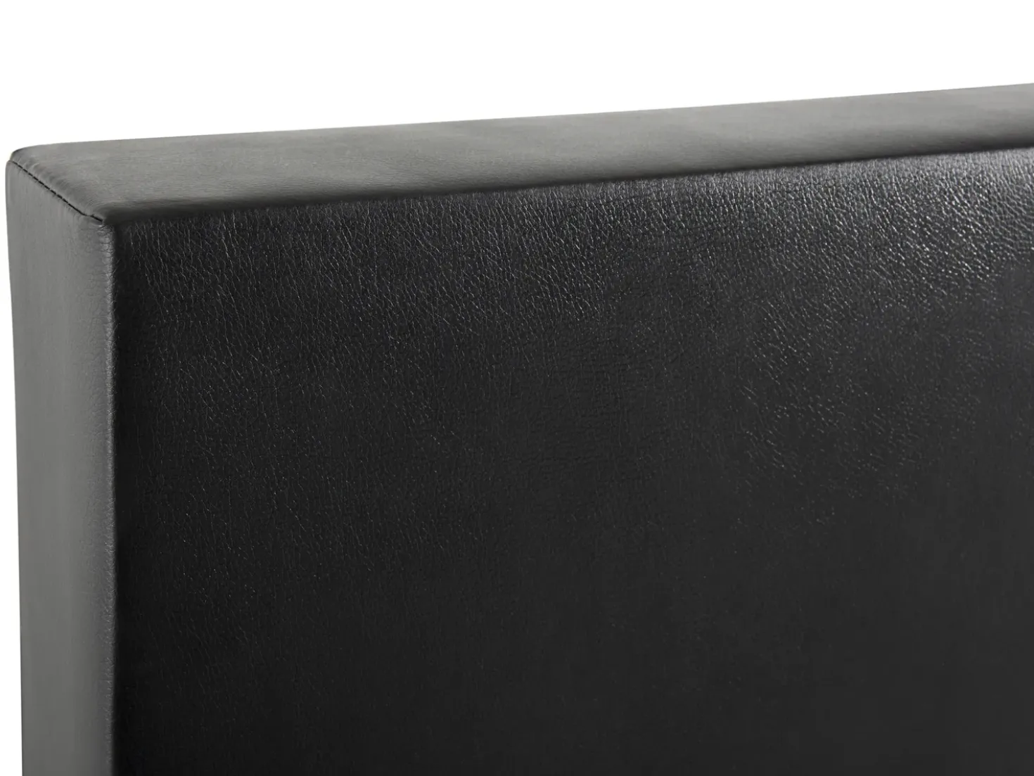 Letto Continentale Pelle sintetica PRESIDENT 160 x 200 cm Nero/Bianco