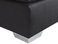 Letto Continentale Pelle sintetica PRESIDENT 180 x 200 cm Nero
