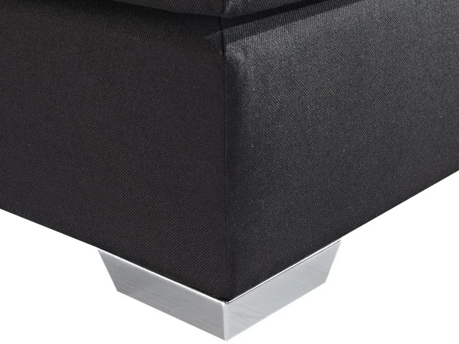 Letto Continentale Pelle sintetica PRESIDENT 180 x 200 cm Nero