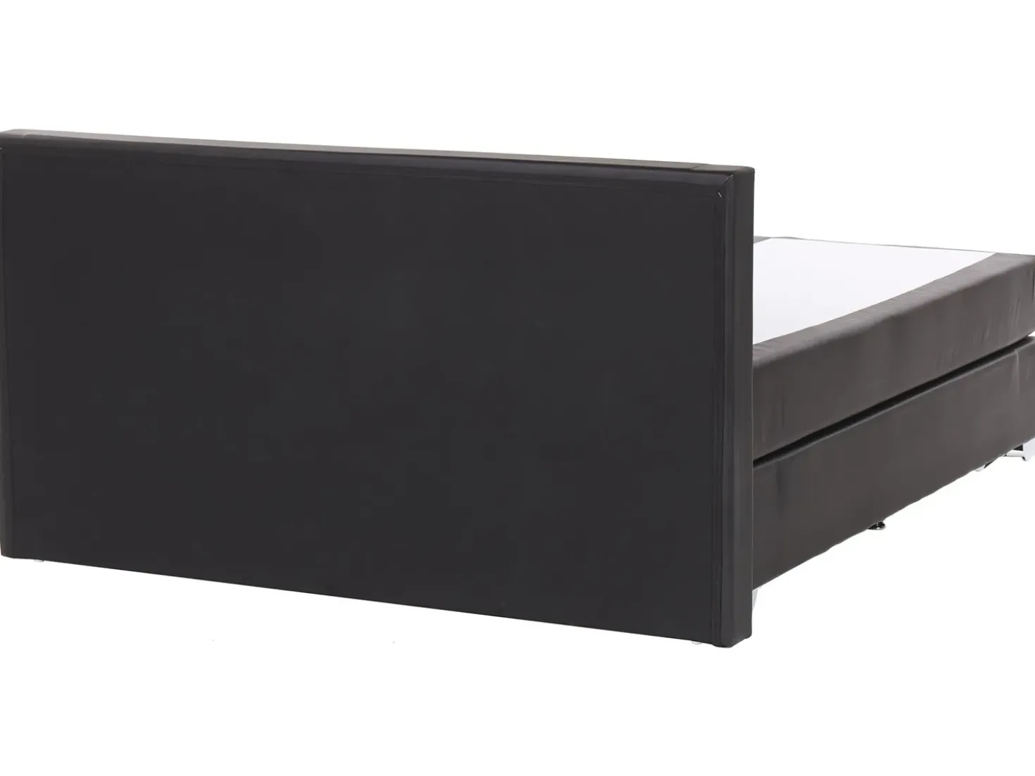 Letto Continentale Pelle sintetica PRESIDENT 180 x 200 cm Nero