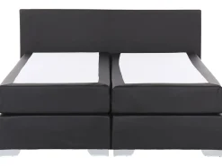 Letto Continentale Pelle sintetica PRESIDENT 180 x 200 cm Nero