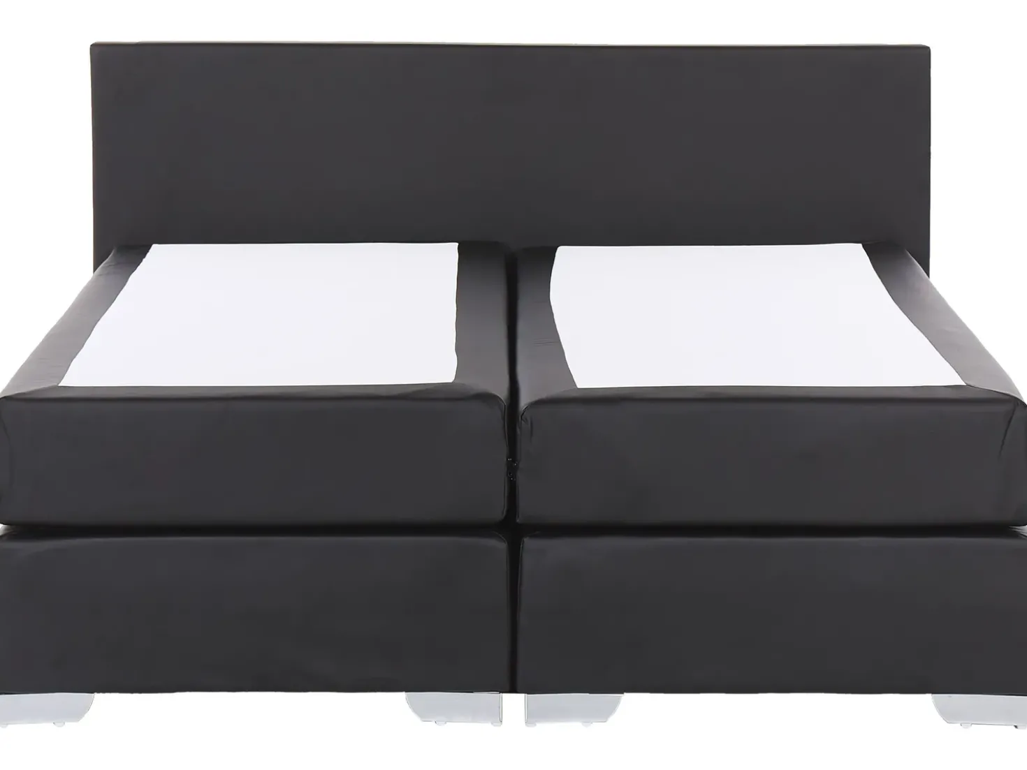 Letto Continentale Pelle sintetica PRESIDENT 180 x 200 cm Nero