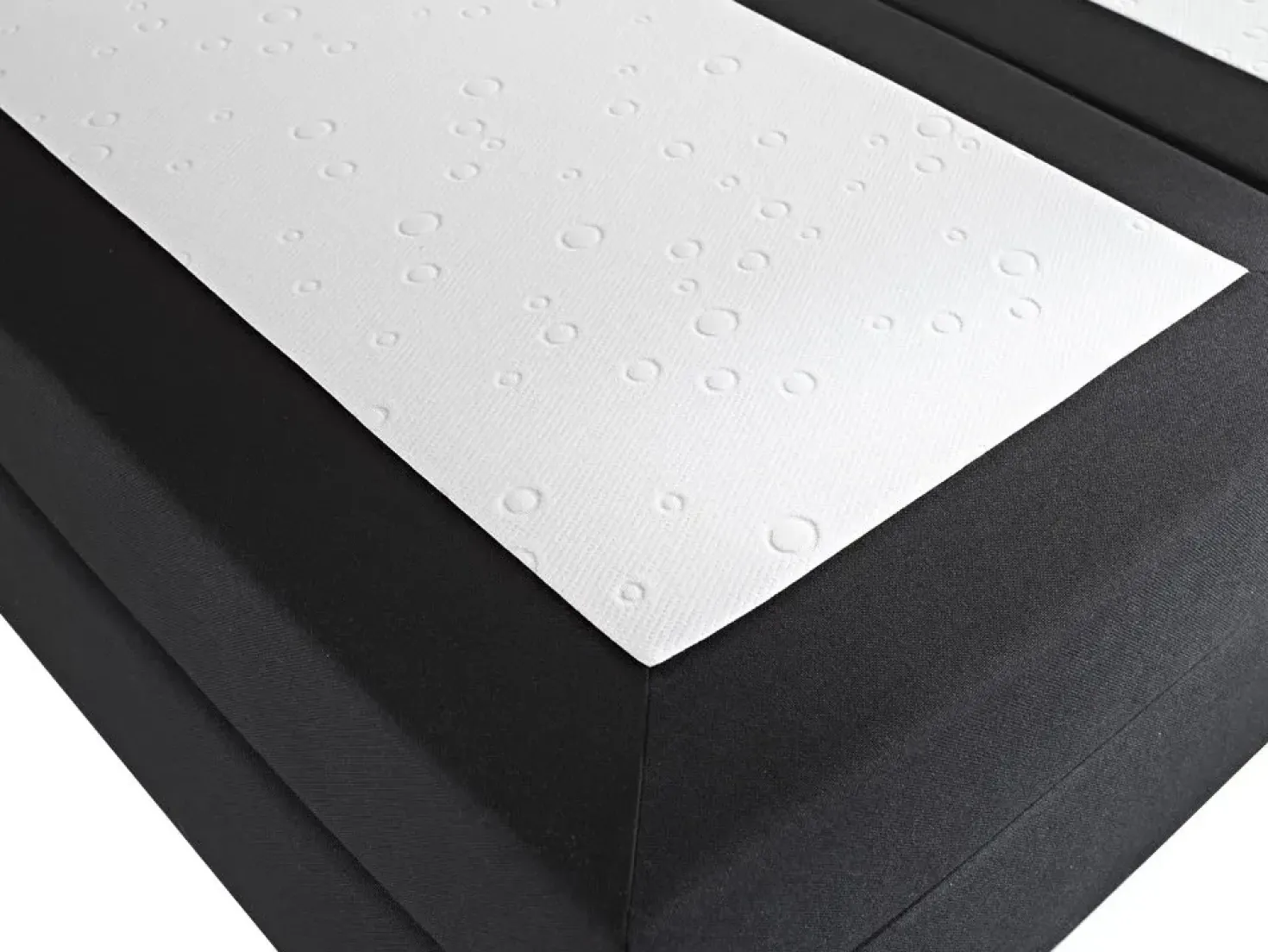 Letto Continentale Pelle sintetica PRESIDENT 180 x 200 cm Nero