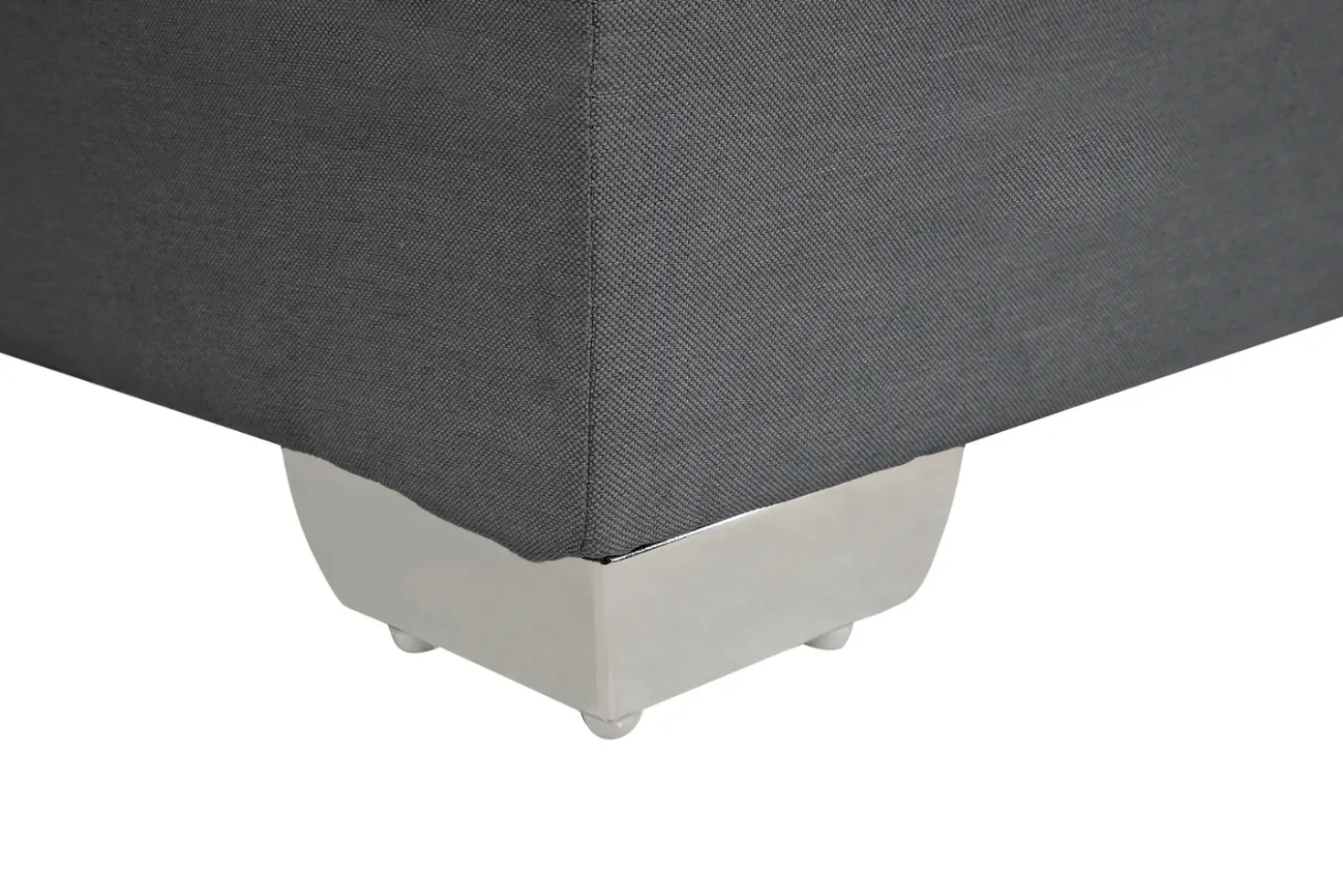 Letto Continentale Tessuto ADMIRAL 180 x 200 cm Grigio scuro