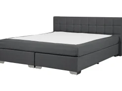 Letto Continentale Tessuto ADMIRAL 180 x 200 cm Grigio scuro