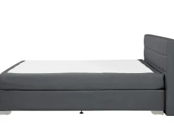 Letto Continentale Tessuto ADMIRAL 180 x 200 cm Grigio scuro