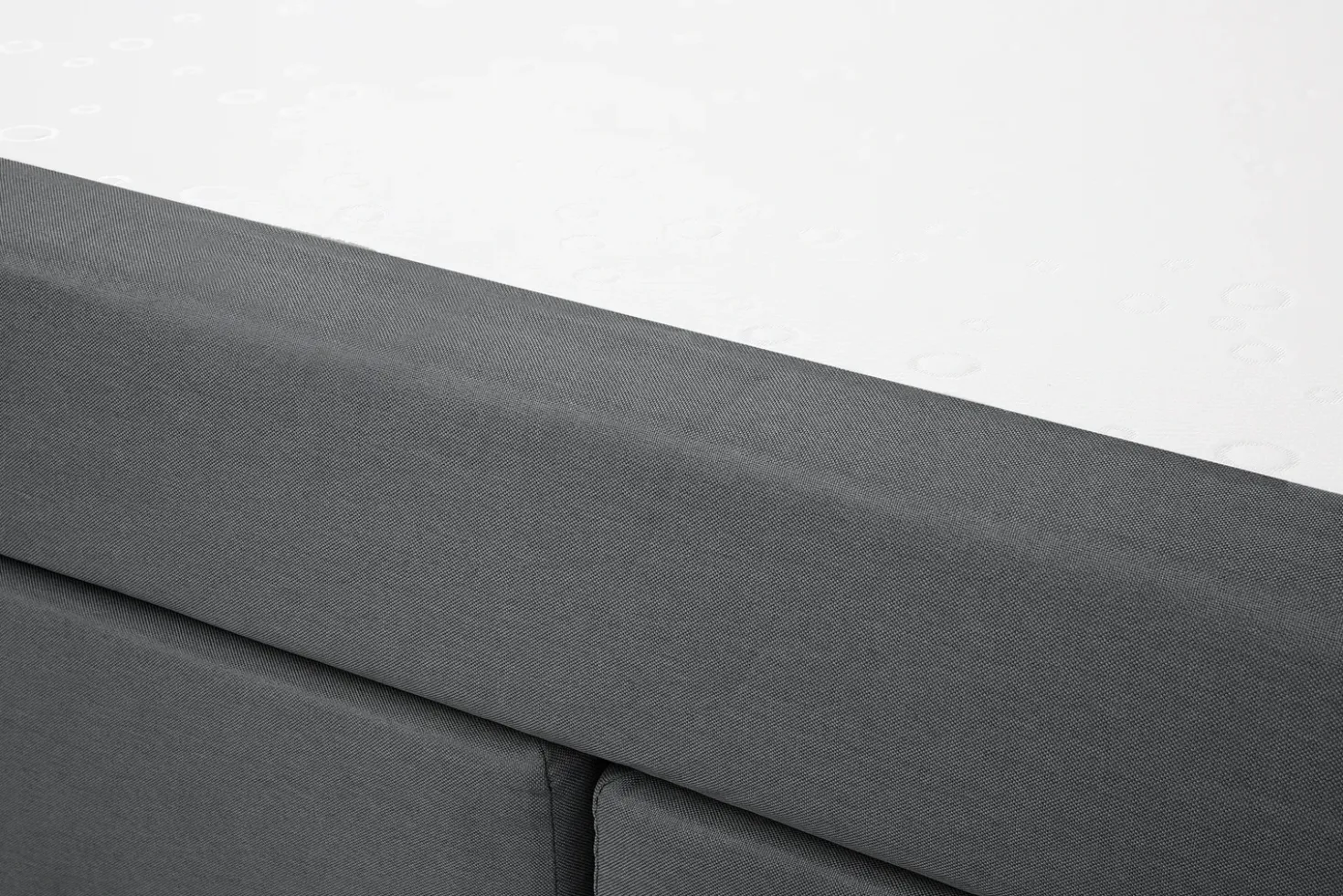 Letto Continentale Tessuto ADMIRAL 180 x 200 cm Grigio scuro