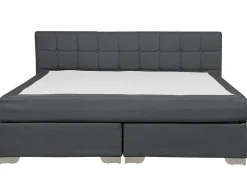 Letto Continentale Tessuto ADMIRAL 180 x 200 cm Grigio scuro