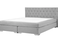 Letto Continentale Tessuto DUCHESS 180 x 200 cm Grigio chiaro