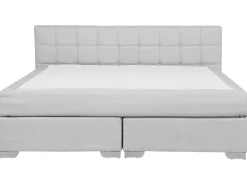 Letto Continentale Tessuto ADMIRAL 180 x 200 cm Grigio chiaro