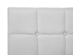 Letto Continentale Tessuto ADMIRAL 180 x 200 cm Grigio chiaro