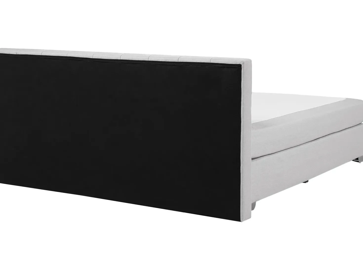 Letto Continentale Tessuto ADMIRAL 180 x 200 cm Grigio chiaro
