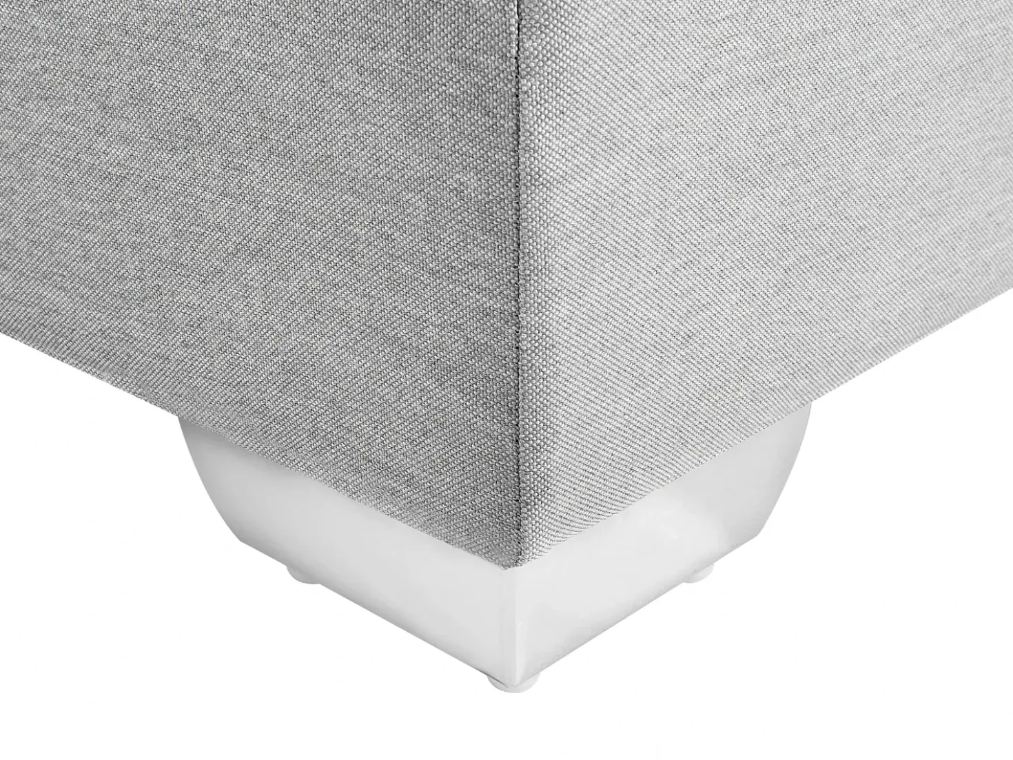 Letto Continentale Tessuto ADMIRAL 180 x 200 cm Grigio chiaro